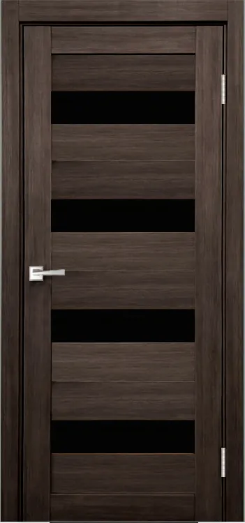 Фото Межкомнатная дверь Легенда X-8 тон Грей Остекление Лакобель черное